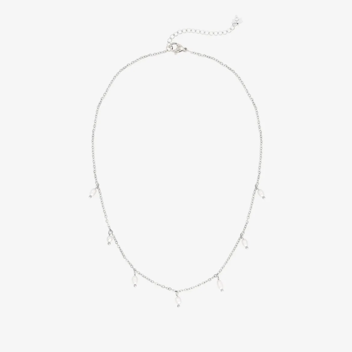 Perla Blanco Choker Silber