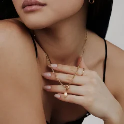Perla Rosa Rope Chain Necklace Set Roségold