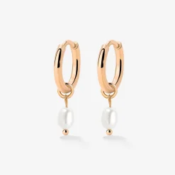 Perla Sola Hoop Set Roségold