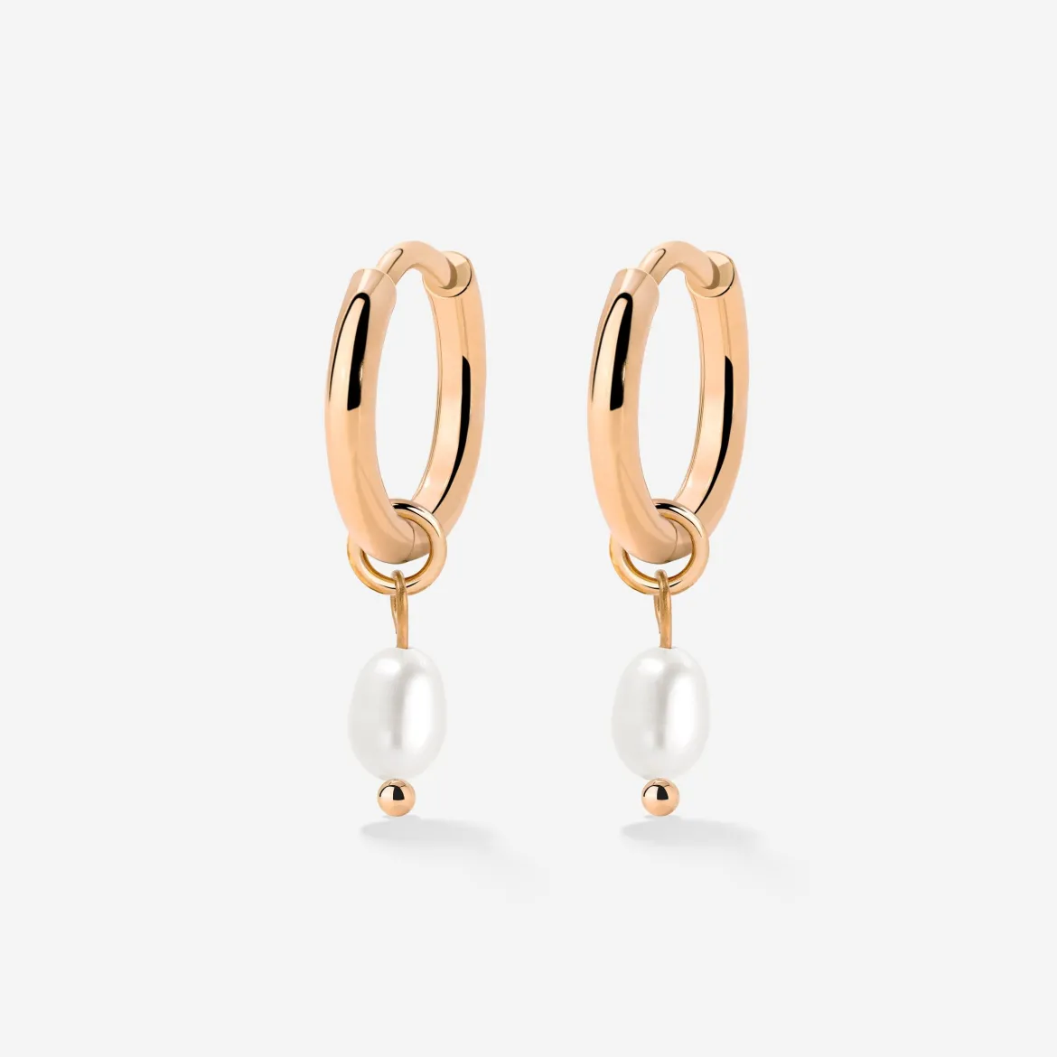Perla Sola Hoop Set Roségold