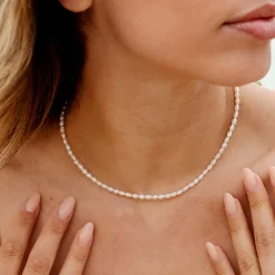 Perlita Choker Silber