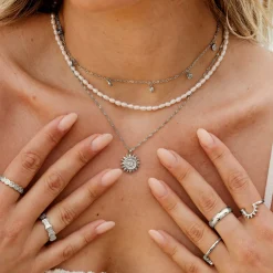 Perlita Choker Silber