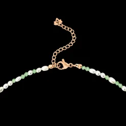 Perlita Verde Necklace Roségold