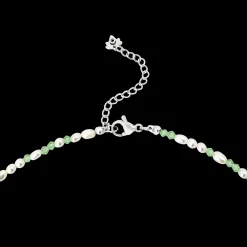 Perlita Verde Necklace Silber