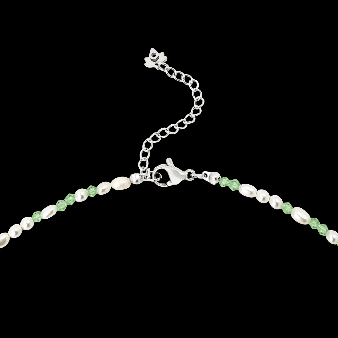 Perlita Verde Necklace Silber