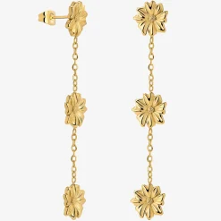 Petal Fall Studs Gold