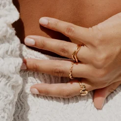 Petal Line Ring Roségold