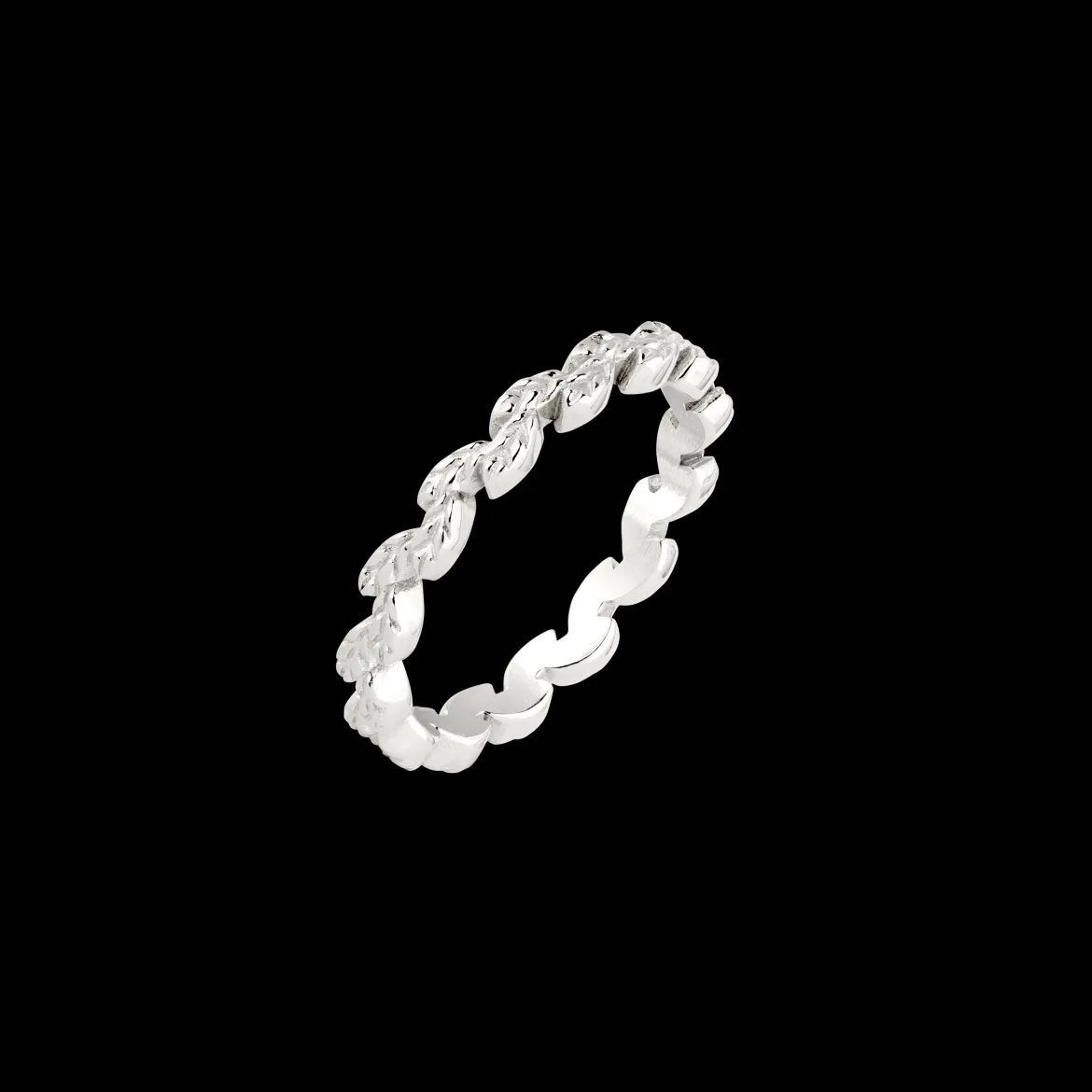Petal Line Ring Silber