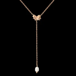 Petal Pearl Y-Necklace Roségold