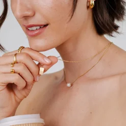 Petit Café Necklace Gold