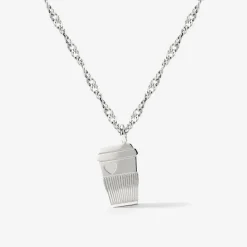 Petit Café Necklace Silber