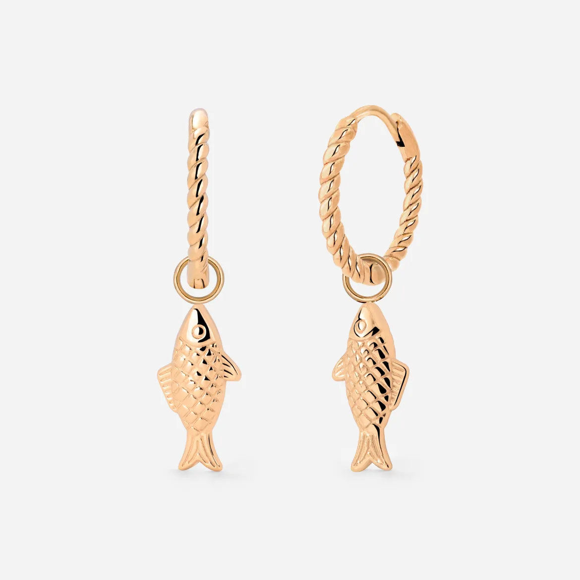 Pezito Twisted Hoop Set Small Roségold