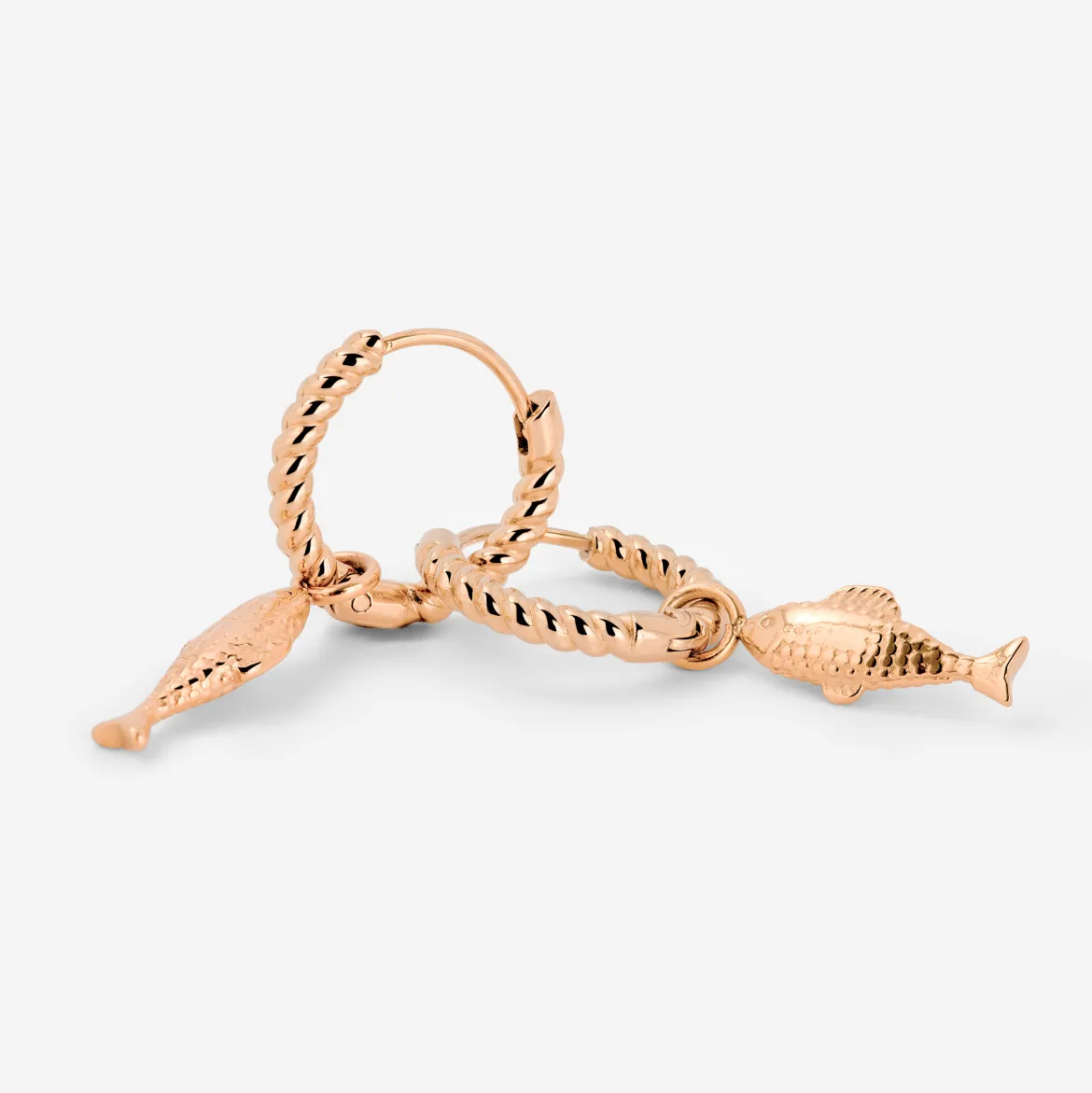 Pezito Twisted Hoop Set Small Roségold