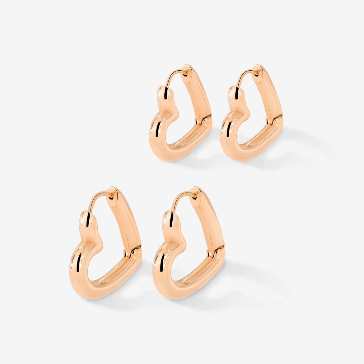 Phat Heart Hoop Bundle Roségold