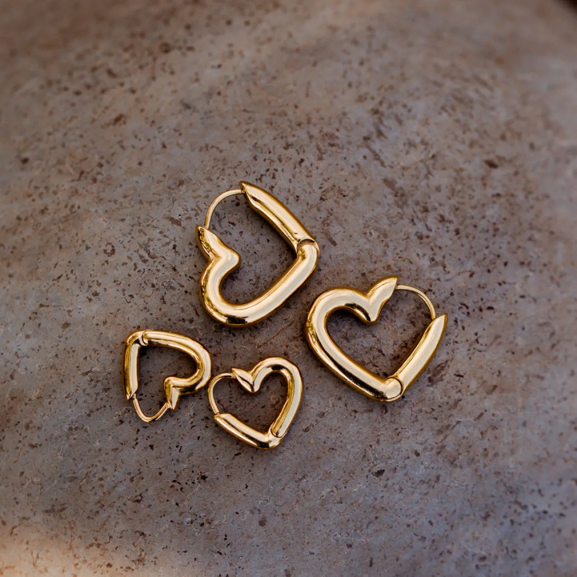 Phat Heart Hoop Bundle Silber