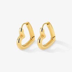 Phat Heart Hoops Large Gold