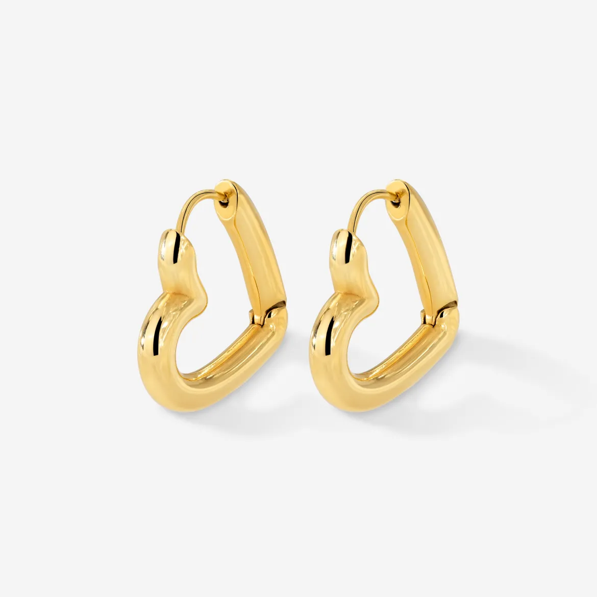 Phat Heart Hoops Large Gold