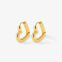 Phat Heart Hoops Small Gold