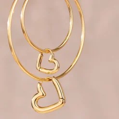 Phat Heart Hoops Small Roségold