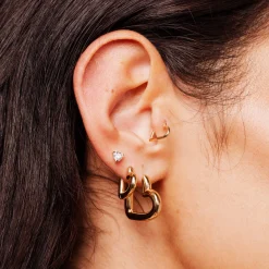 Phat Heart Hoops Small Roségold