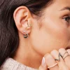 Phat Heart Hoops Small Silber