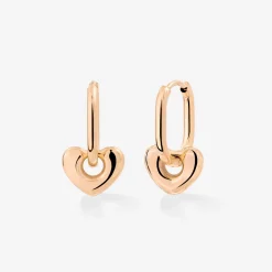 Phat Heart Oval Hoop Set Baby Roségold