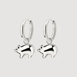 Piggy Hoop Set Small Silber