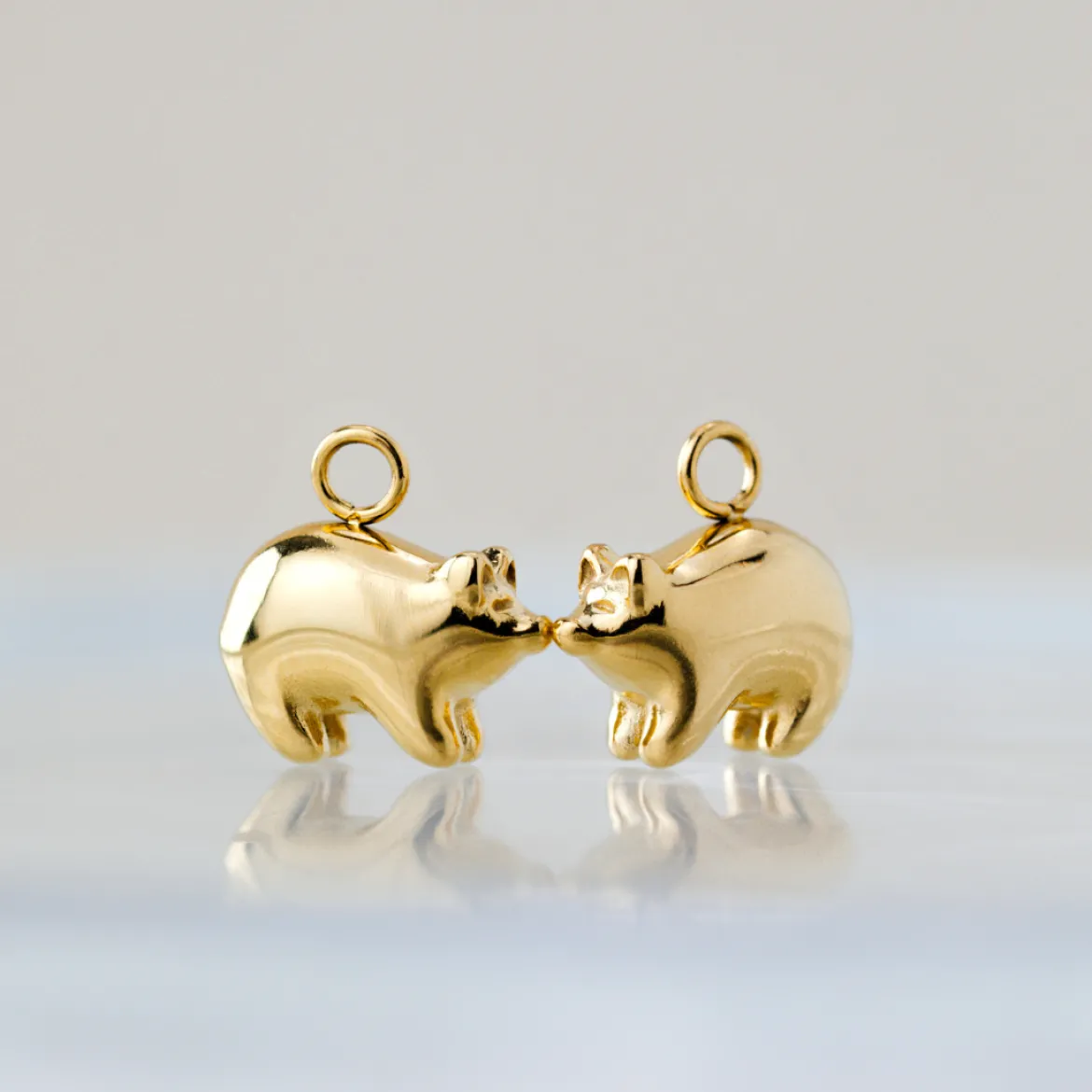 Piggy Hoop Set Small Silber