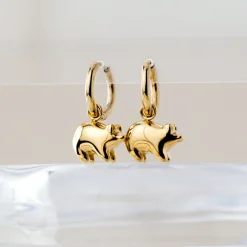 Piggy Hoop Set Small Silber