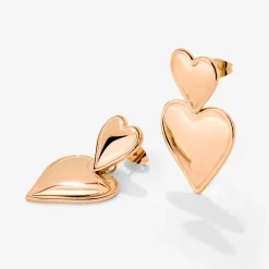 Pillow Hearts Earrings Roségold