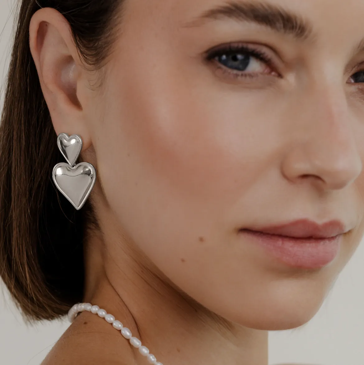 Pillow Hearts Earrings Silber