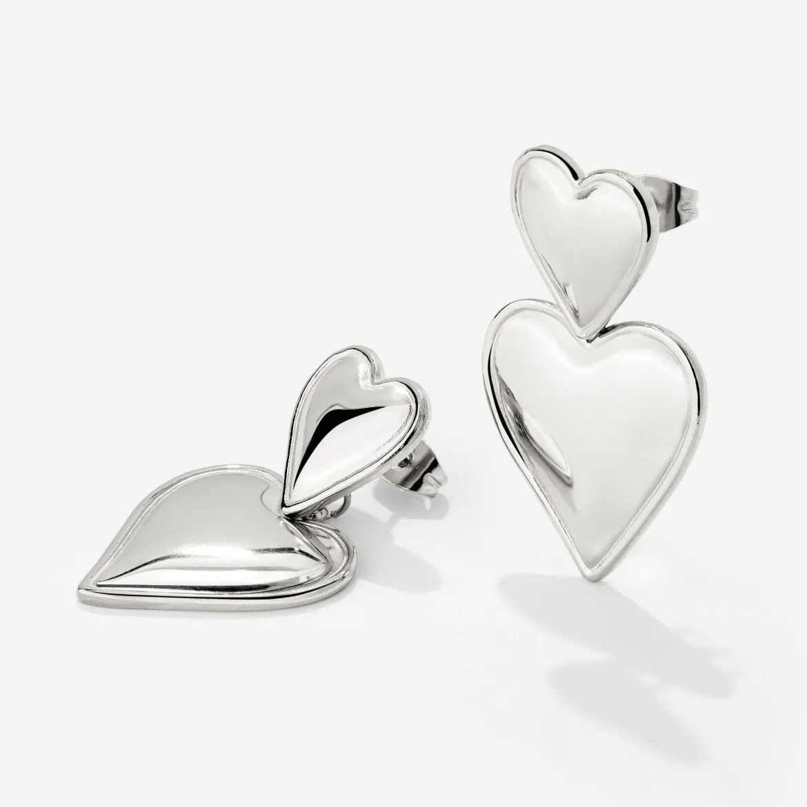 Pillow Hearts Earrings Silber