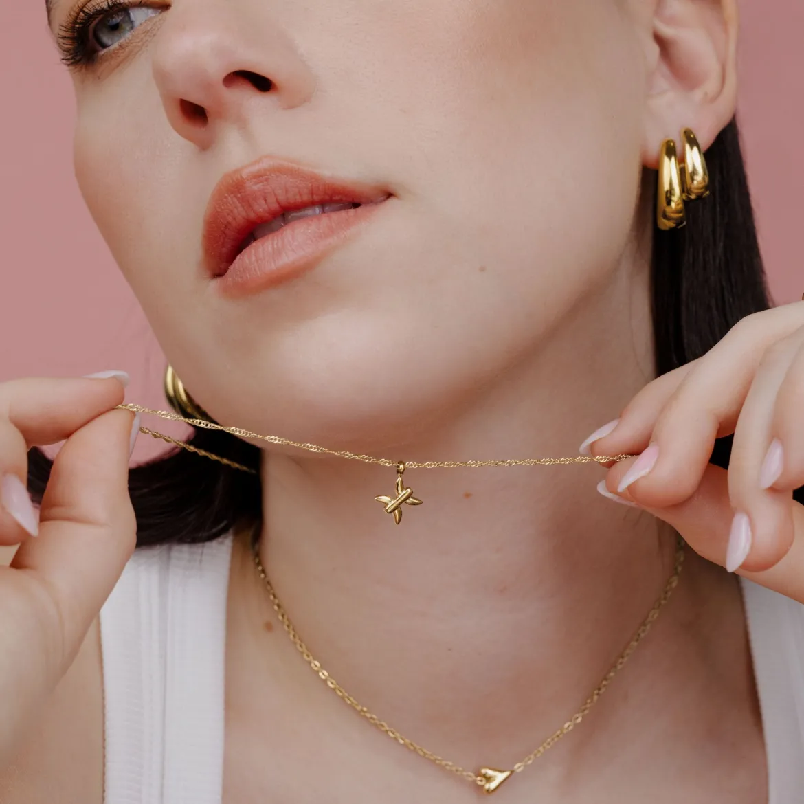 Pisces Bubble Necklace Gold