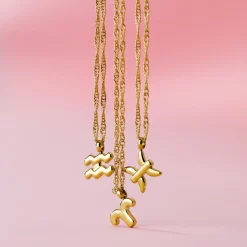 Pisces Bubble Necklace Silber
