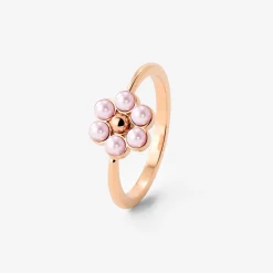 Pretty Pink Daisy Ring Roségold