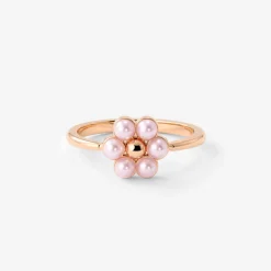 Pretty Pink Daisy Ring Roségold