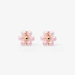 Pretty Pink Daisy Studs Roségold