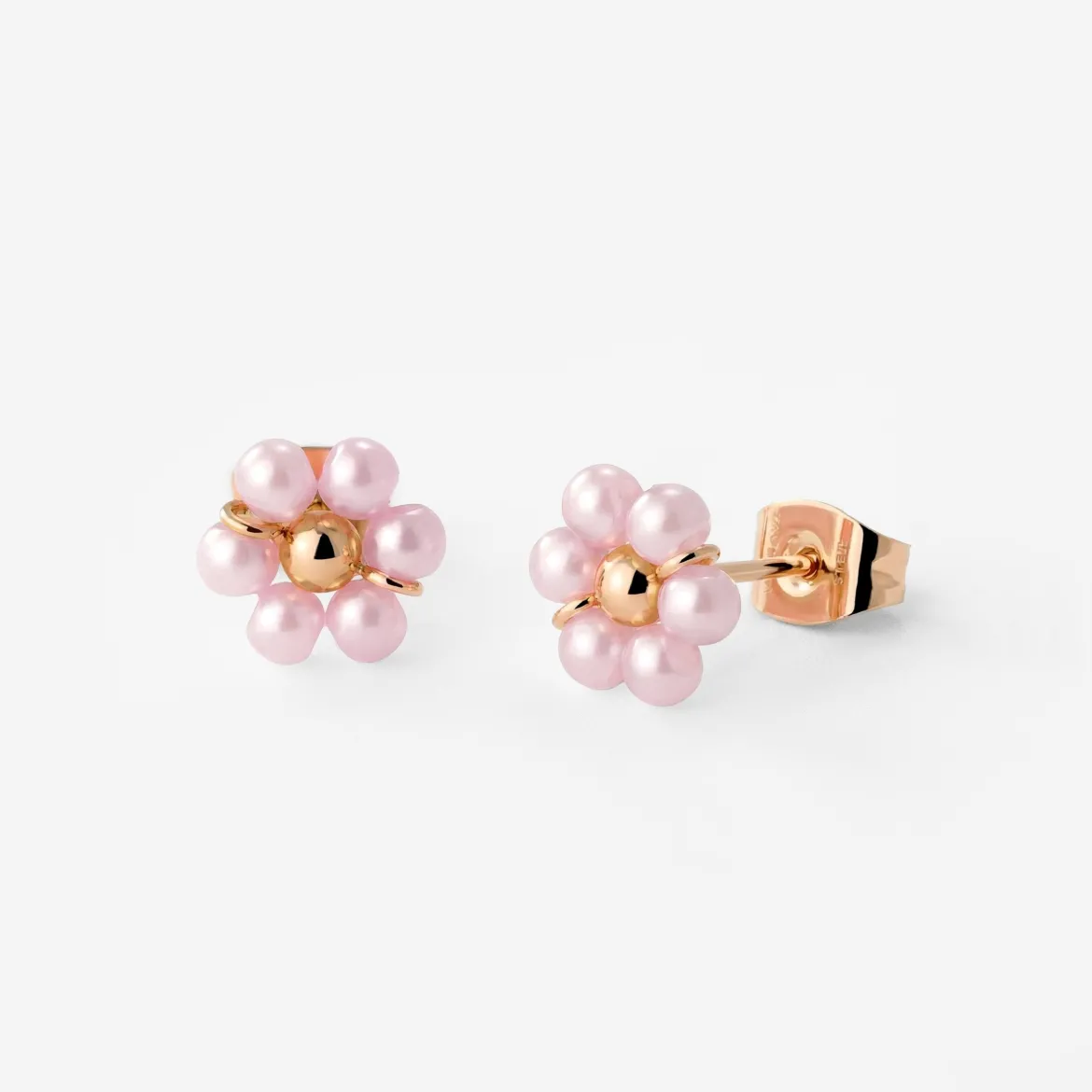 Pretty Pink Daisy Studs Roségold