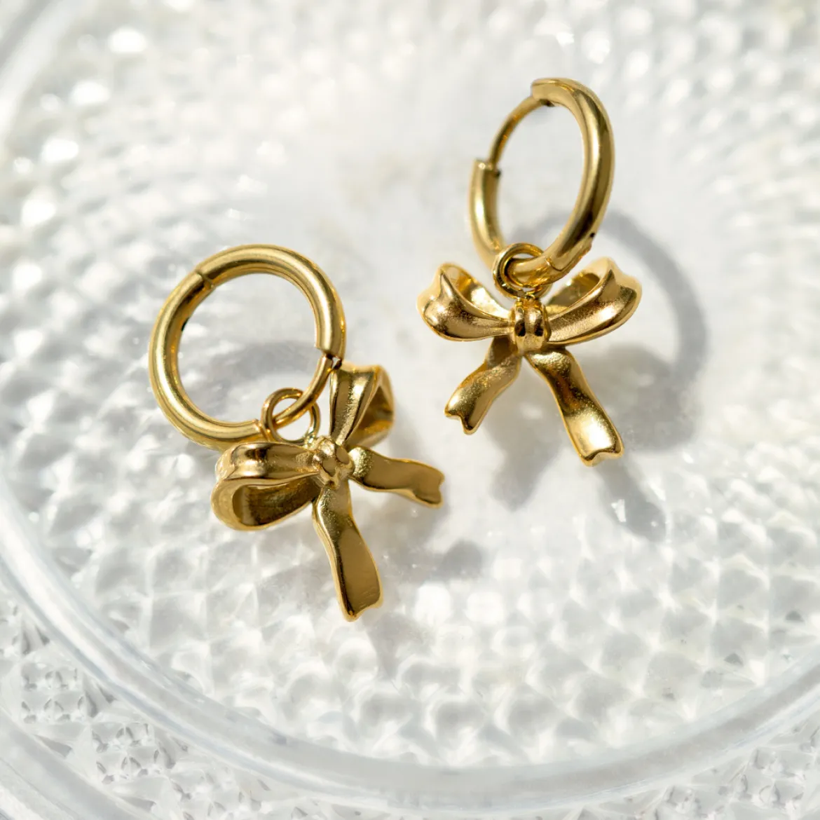 Pretty Ribbon Hoop Set Small Roségold