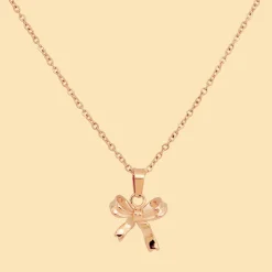 Pretty Ribbon Necklace Roségold