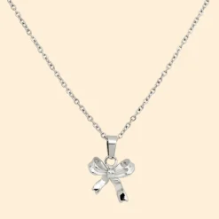 Pretty Ribbon Necklace Silber