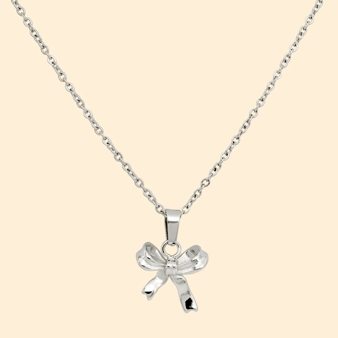 Pretty Ribbon Necklace Silber
