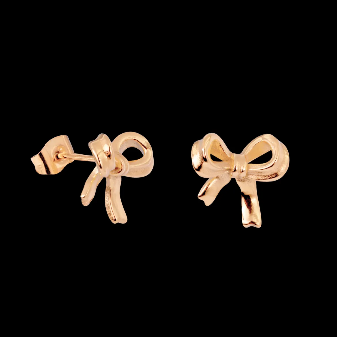 Pretty Ribbon Studs Roségold
