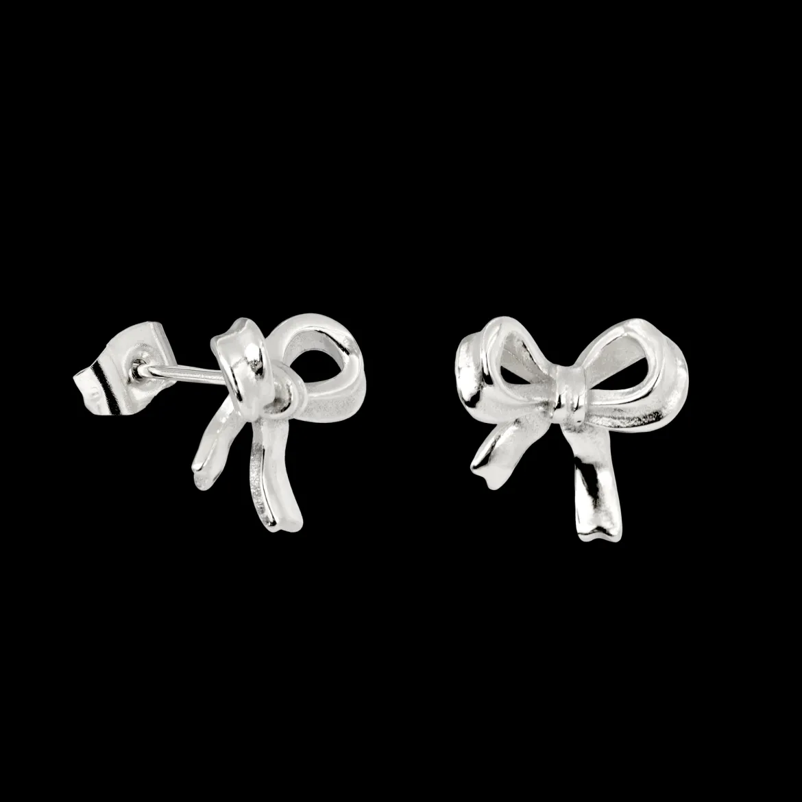 Pretty Ribbon Studs Silber