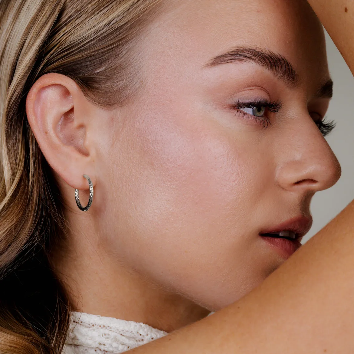 Prism Hoops Medium Silber