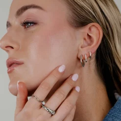 Prism Hoops Medium Silber