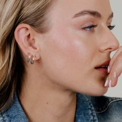 Prism Hoops Small Silber