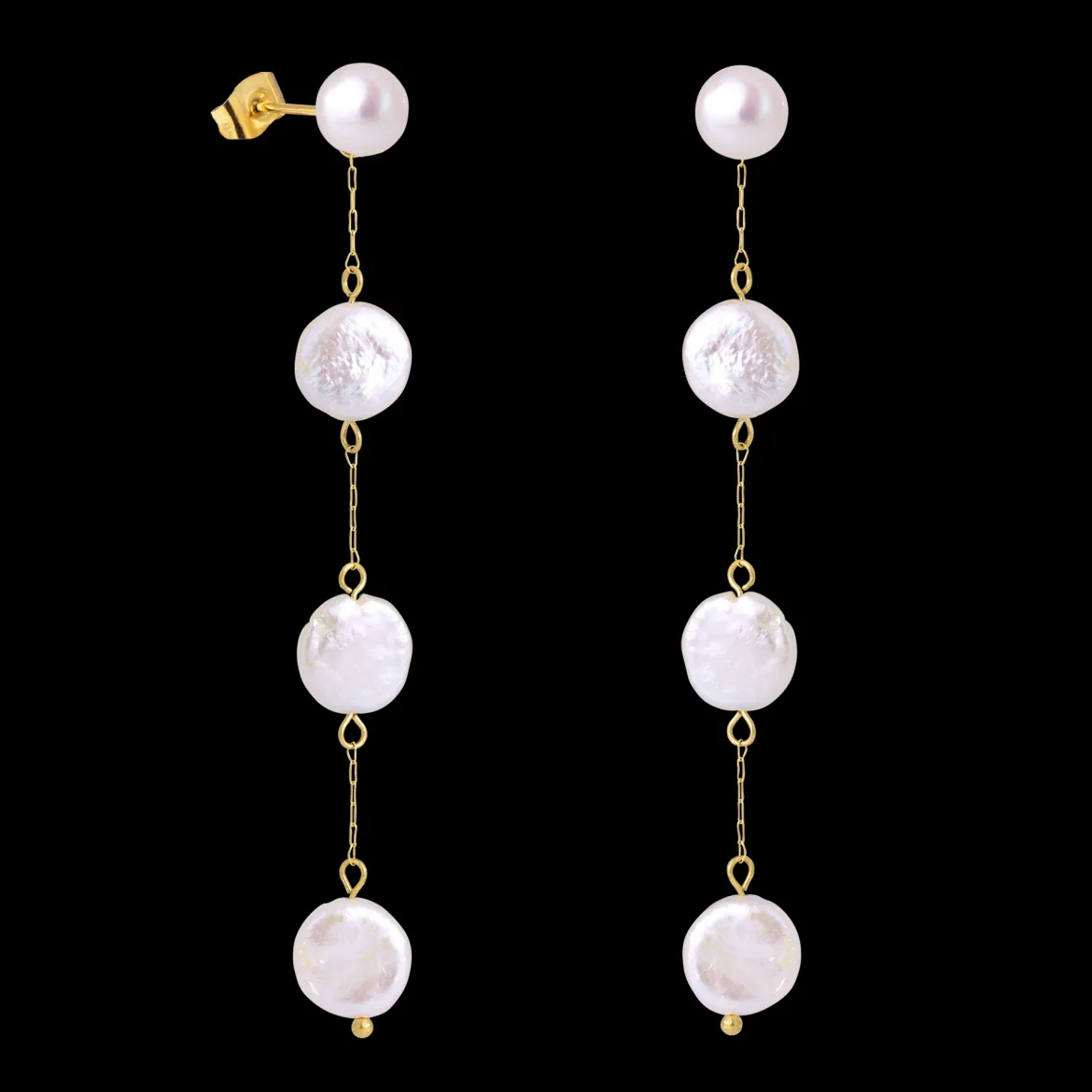 Pure Love Pearl Earrings Gold