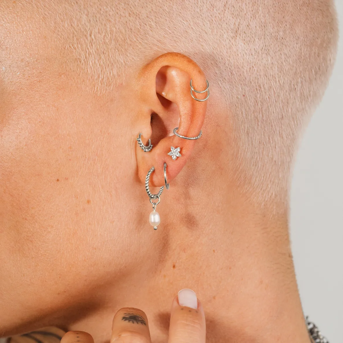 Radiant Click Piercing Silber