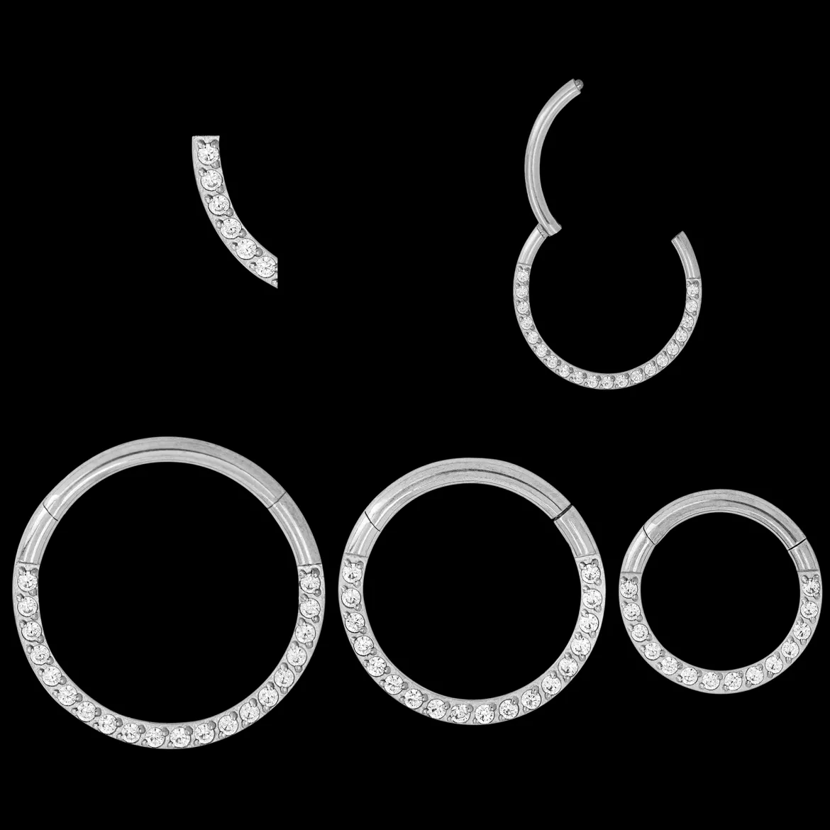 Radiant Click Piercing Silber
